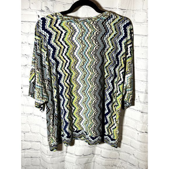 CYRUS LADIES 3/4 SLEEVE COLORFUL PATTERN SHIRT (M) EUC G-206 - Picture 6 of 6